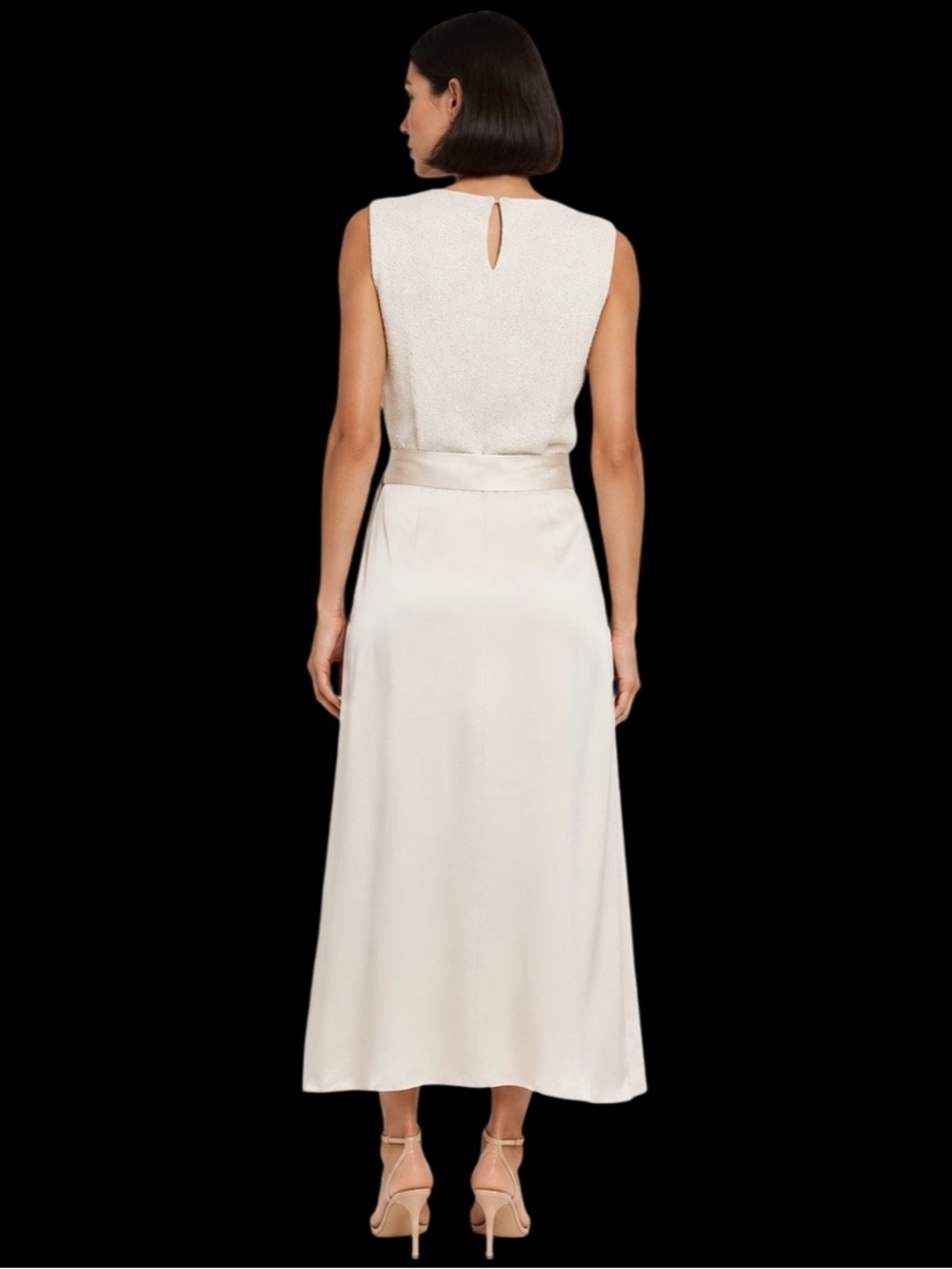 Peserico mixed media midi dress. EUC - Picture 2 of 10